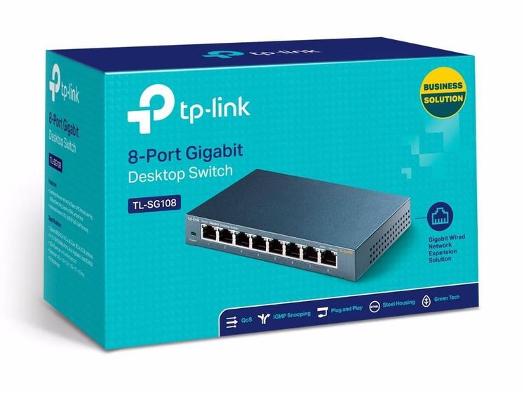 Imagem de Switch Tp-Link 8 Portas Gigabit De Mesa 10/100/1000 Mbps