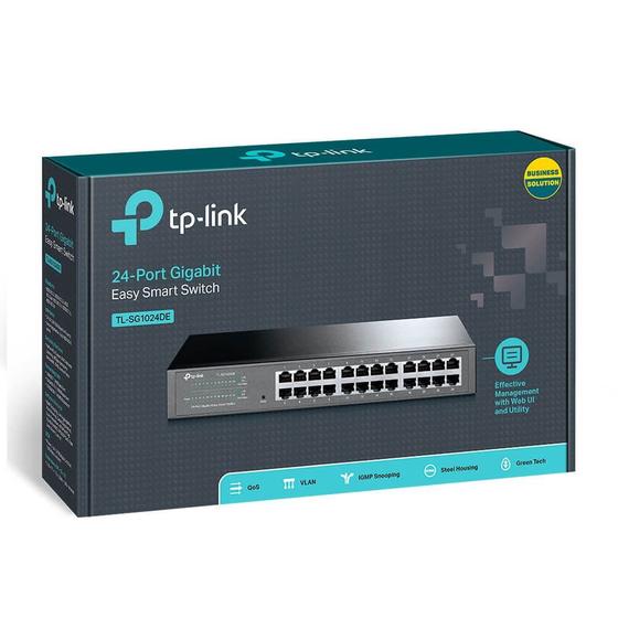 Imagem de Switch TP-Link Easy Smart 24 portas TL-SG1024DE Gigabit