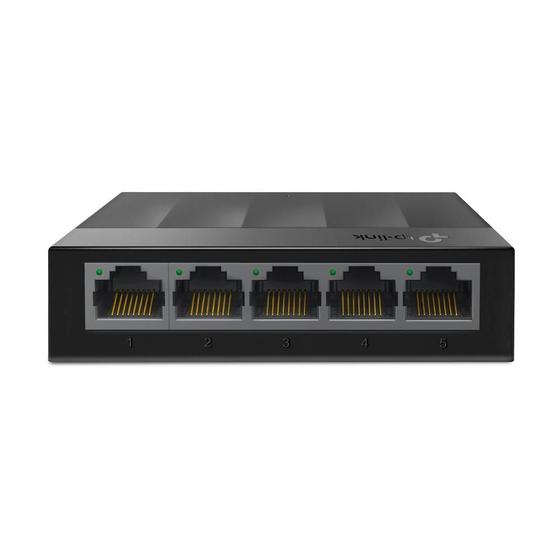 Imagem de Switch Tp-Link Gigabit de Mesa com 5 portas 10/100/1000Mbps LS1005G Preto