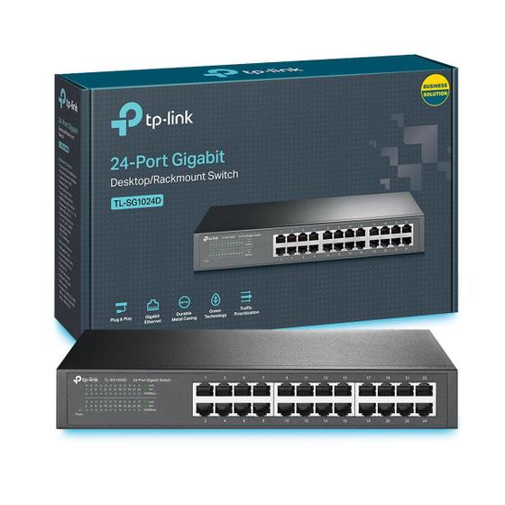 Switch TP-Link TL-SG1024D Não Gerenciável 24 Portas Gigabit Rack Menor preço em Switch TP-Link TL-SG1024D Não Gerenciável 24 Portas Gigabit Rack