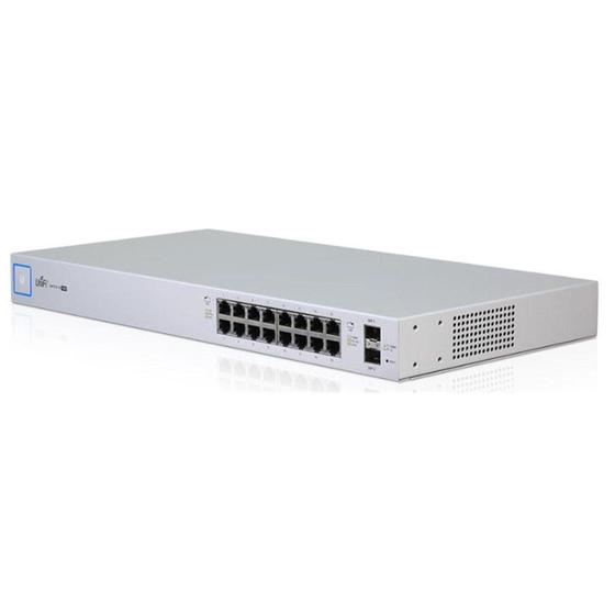 Imagem de Switch Unifi Ubiquiti 16P RJ45 + 2P SFP Poe - US-16-150W - Eu Quero Eletro