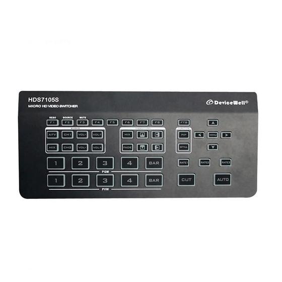 Imagem de Switcher Multiview Devicewell Hds7105 V2021 5 Canais 4X Hdmi
