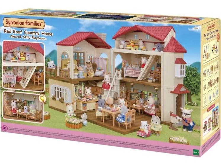 Imagem de Sylvanian Casa Telhado Vermelho Sótão Secreto Epoch 5708