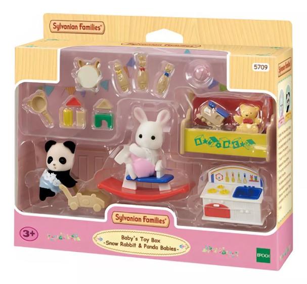 Imagem de Sylvanian Families Caixa Brinquedos Bebe Coelho Neve E Panda