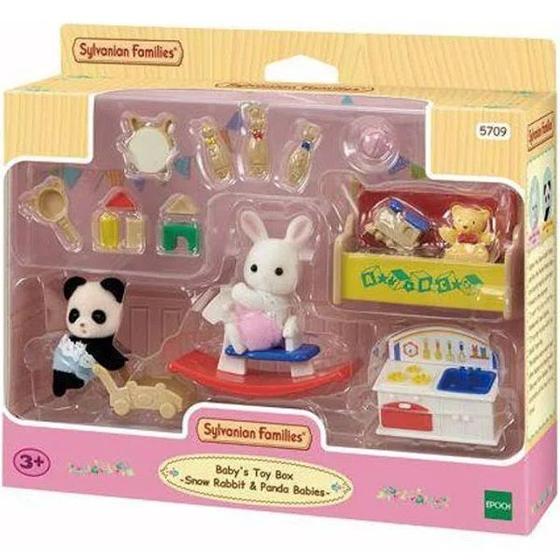 Imagem de Sylvanian Families Caixa de Brinquedos Bebe Coelho Neve &amp Bebe Panda