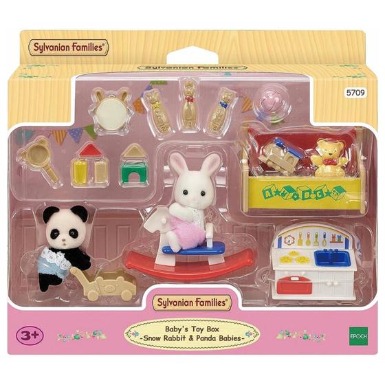 Imagem de Sylvanian Families Cj. Brinquedos Divertidos - Bebê Coelho Neve & Bebê Panda  5054131057094