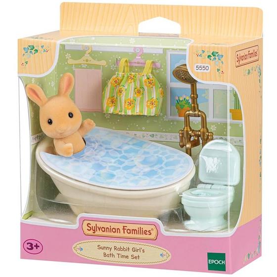 Imagem de Sylvanian families conjunto banho menina coelho raio de sol epoch