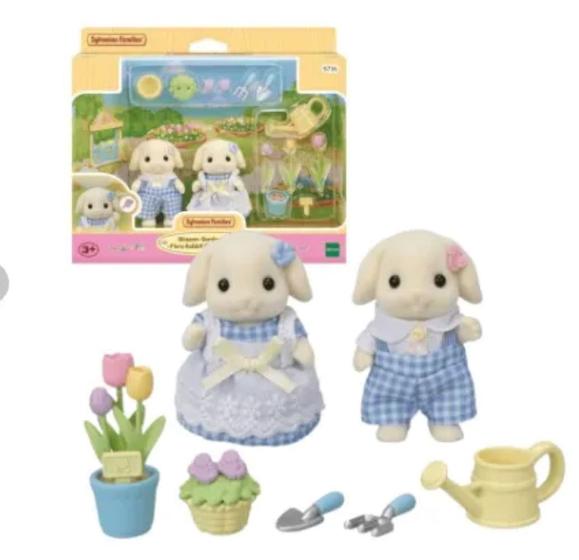 Imagem de Sylvanian Families - CONJUNTO DE JARDINAGEM - IRMA &amp IRMAO COELHOS FLOR