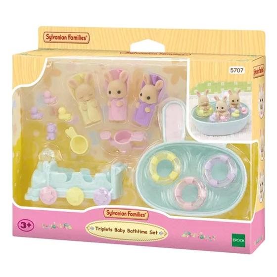 Imagem de Sylvanian Families Conjunto Hora Do Banho Trigêmeos Epoch 5707