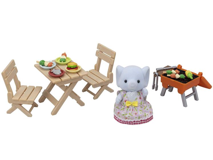 Imagem de Sylvanian Families - Conjunto Piquenique e Churrasco - Menina Elefante - Epoch