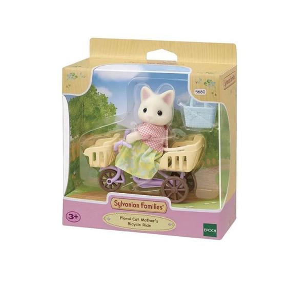 Imagem de Sylvanian Families Epoch Conjunto Passeio De Bicicleta Mamãe Gato Primavera 5680