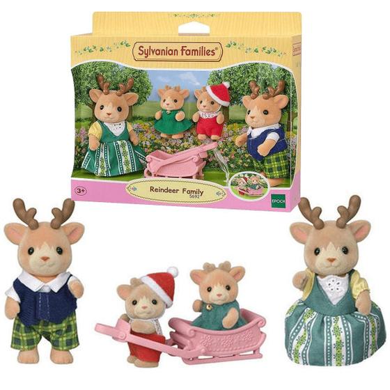 Imagem de Sylvanian Families Família das Renas Pai Mãe e Filhos Epoch