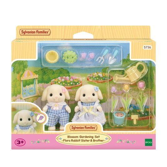 Imagem de Sylvanian Families - Irmã e Irmão Coelhos Floral - Conjunto de Jardinagem - Epoch