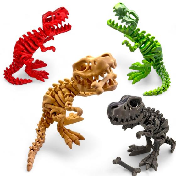 Imagem de T-Rex Esqueleto Articulado Brinquedo Dinossauro Fidget Toy Dino Tiranossauro Rex com Osso