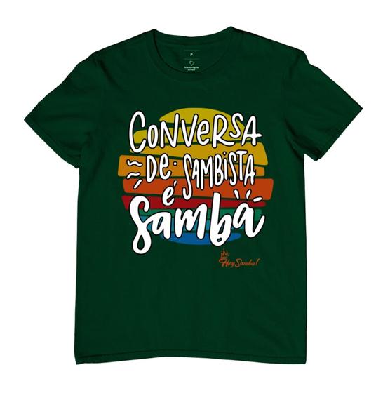 Imagem de T-shirt 1/2 malha 30.1 Conversa de sambista é Samba