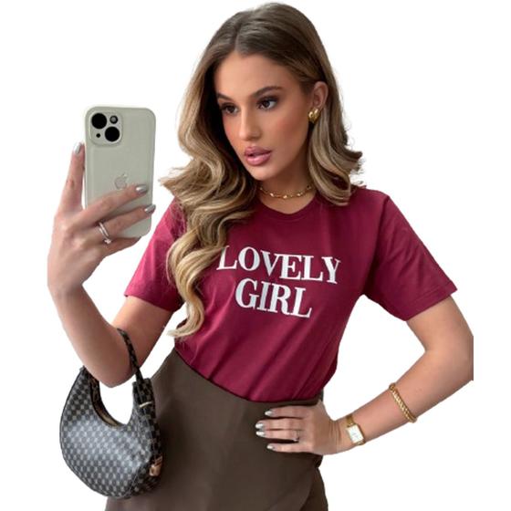 Imagem de T-Shirt Bordô Lovely Girl