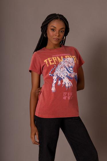 Imagem de T-shirt Classic Estonada Vermelha Tigre Colors