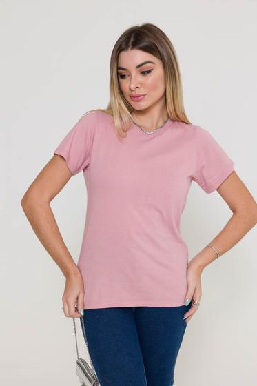 Imagem de T-Shirt Classic Rosa Malva Estonado Lisa