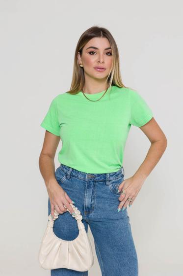 Imagem de T-Shirt Classic Verde Neon Estonado Lisa