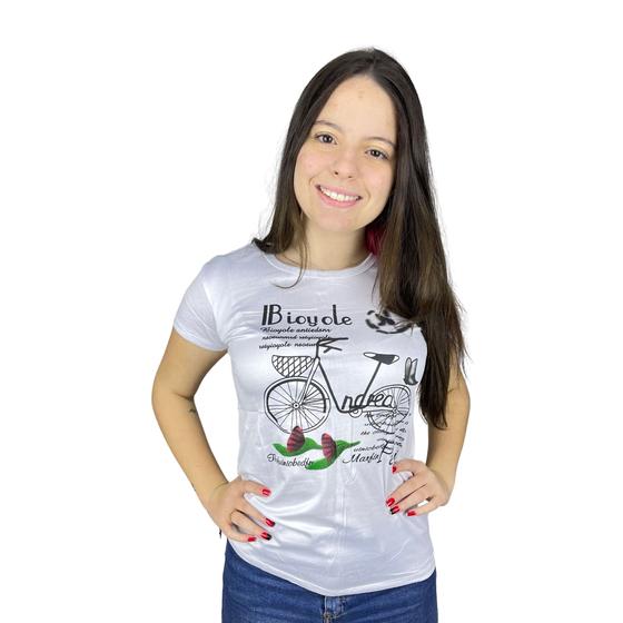 Imagem de T-shirt Feminina Blusa Blusinha Camiseta Curta Tamanho Único