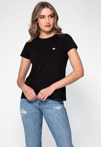 Imagem de T-shirt guess fem etiq triangulo peito