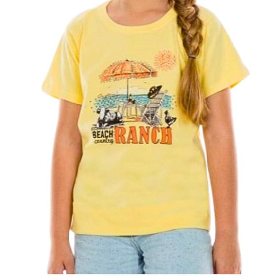 Imagem de T-shirt Infantil Meninas Ox Horns Amarela 5190