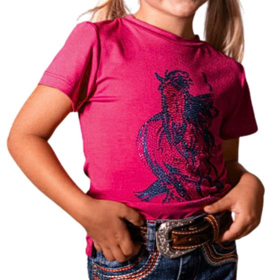 Imagem de T-Shirt Infantil Meninas Zoe Horse Rosa 3066