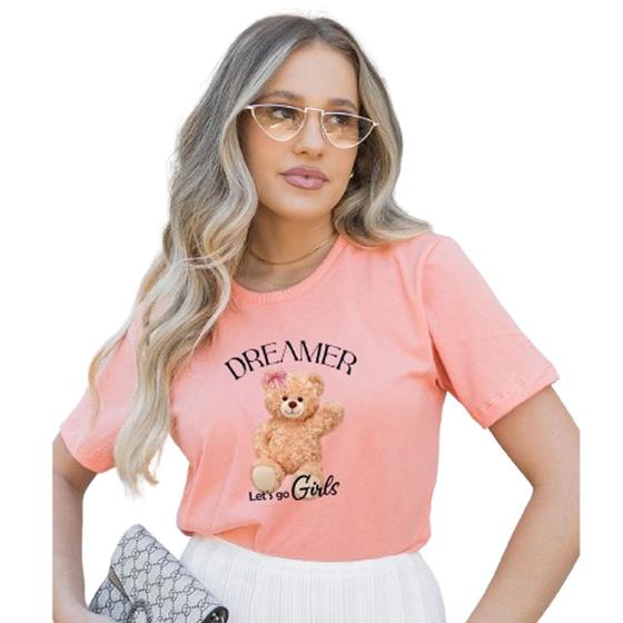 Imagem de T-Shirt Pêssego Urso Dreamer