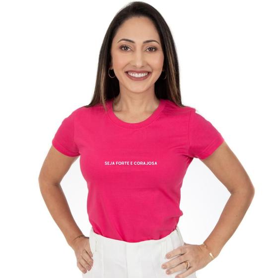 Imagem de T-shirt Rosa SEJA FORTE E CORAJOSA