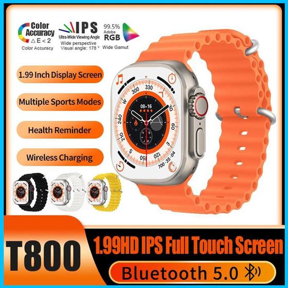 Imagem de T800 Ultra Smartwatch Com foto personalizada, Relógio Inteligente Lançamento 2024, Troca de pulseira.
