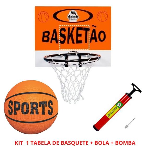 Imagem de Tabela de Basquete Cesta de Basquete + Bola + Bomba