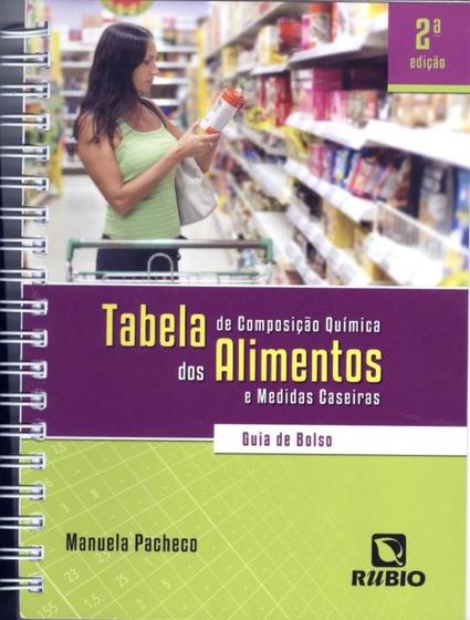 Imagem de TABELA DE COMPOSICAO QUIMICA DOS ALIMENTOS E MEDIDAS CASEIRAS - 2ª ED - RUBIO