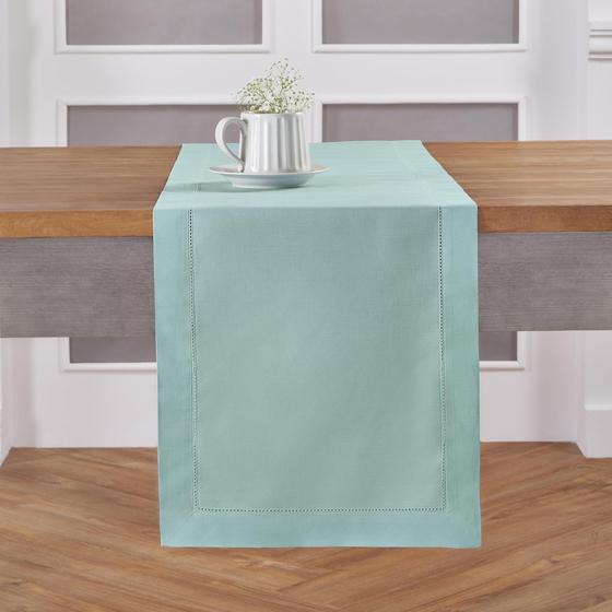 Imagem de Table Runner Solino Home Pastel Turquesa Algodão Linho 3m