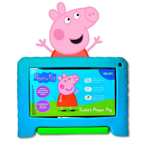 Imagem de Tablet Android 13 64gb Peppa Pig 4gb Ram 7 Polegadas Expansível Para 128gb