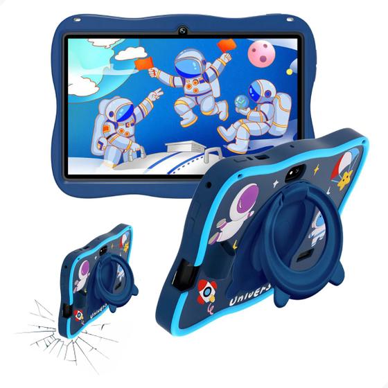 Tablet Android Infantil Astronauta Azul Memória 128gb 8gb Ram - Tecchino