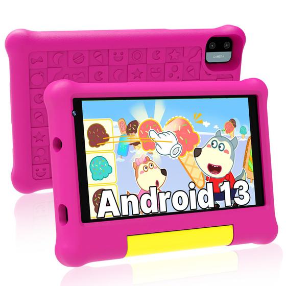 Imagem de Tablet ApoloMedia Kids Android de 7 polegadas 2 GB de RAM 32 GB ROM azul