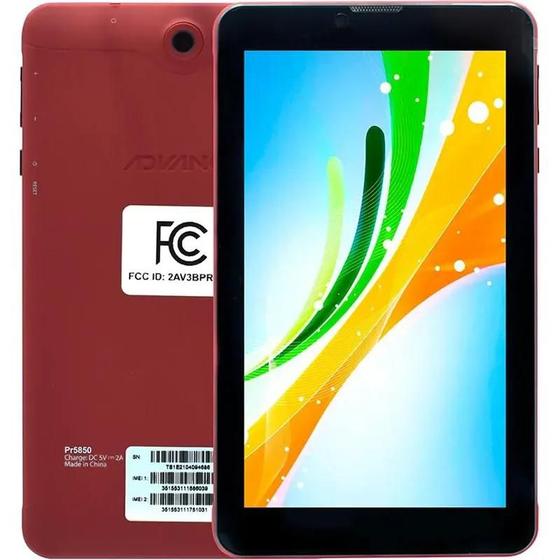 Imagem de Tablet Avançado Prime PR5850 7 1GB/16GB Dual Sim 3G - Vermelho
