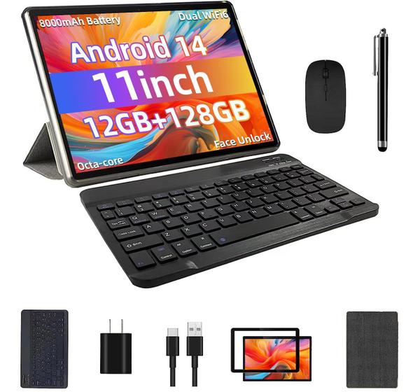 Imagem de Tablet COLORROOM Android 14 12 GB RAM 128 GB ROM 11 polegadas