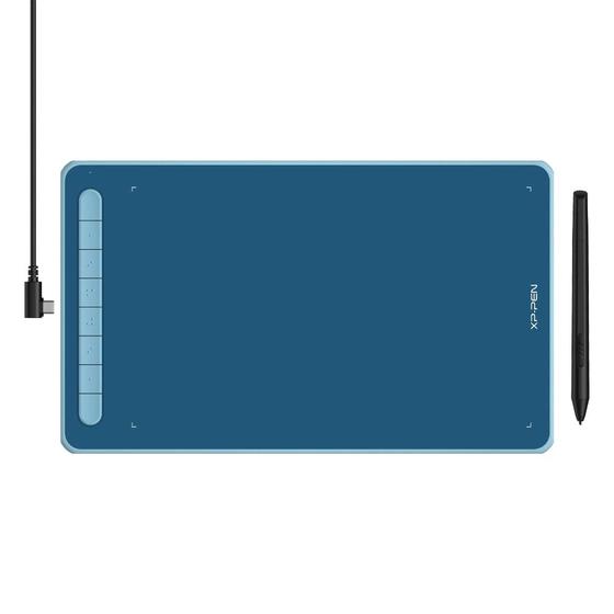 Imagem de Tablet de desenho XP-PEN Deco L 10x6 polegadas com caneta azul