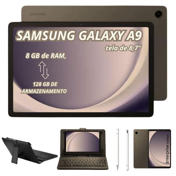 Imagem de Tablet Galaxy Tab A9 8.7" 128Gb 8Gb Ram Com Capa Teclado Gboard  + Caneta Exclusiva