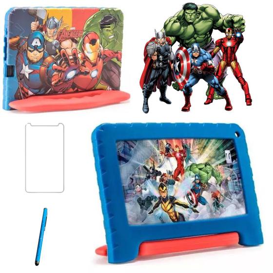 Imagem de Tablet Infantil Avengers 64GB 4GB Ram Com Caneta e Película Incluso 