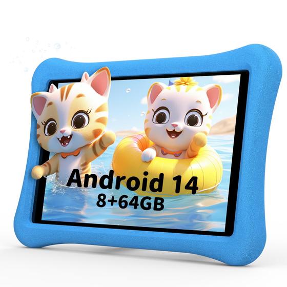 Imagem de Tablet Infantil AWOW Kids (3-7 anos) - Android 14, 10 Polegadas, 8GB RAM, 64GB ROM