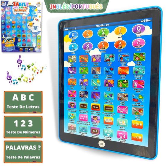 Imagem de Tablet Infantil Bilíngue Educativo Interativo Multifunção - Europio