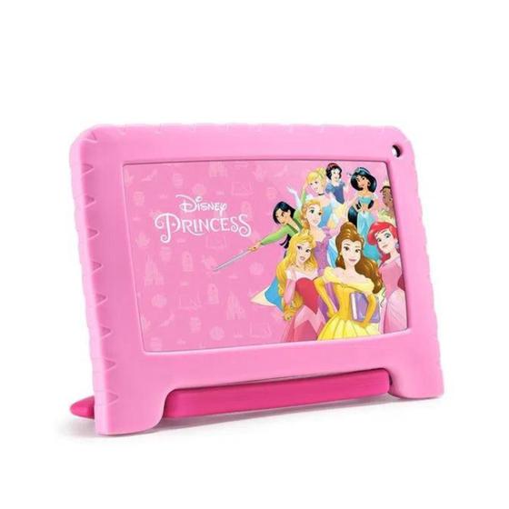 Imagem de Tablet Infantil Disney Princesas Tela 7" Wifi 64GB Capa Rosa