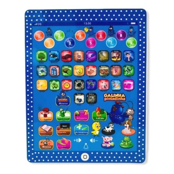 Imagem de Tablet Infantil Educativo Da Galinha Pintadinha Multifunções