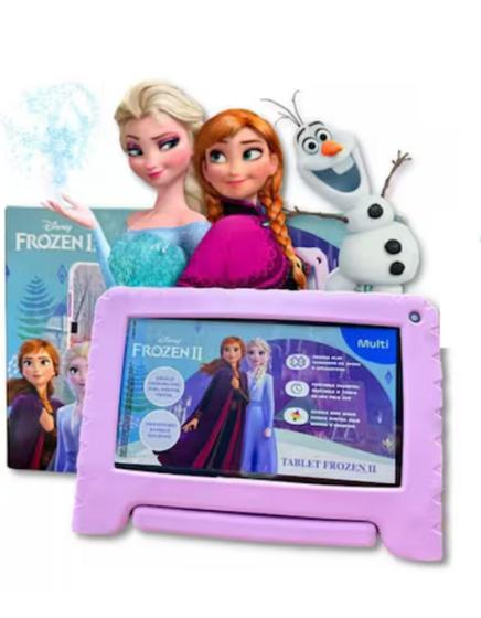 Imagem de Tablet Infantil Frozen II com Controle Parental 4GBRAM+64GBTela7pol+Case+Android13+QuadCore Multi