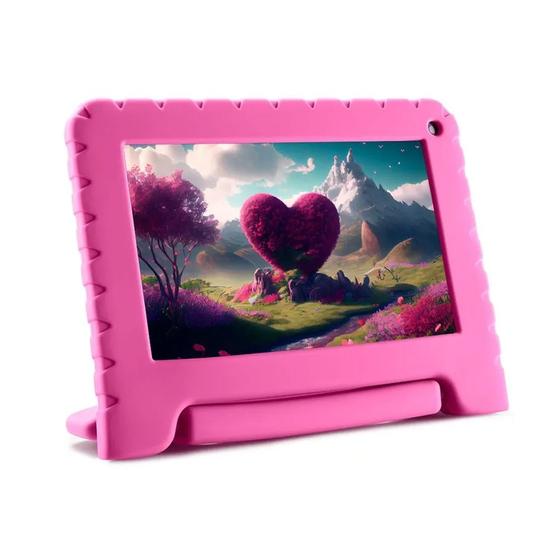 Imagem de Tablet Infantil M7 Kid Pad Rosa Multilaser 64GB, Youtube 