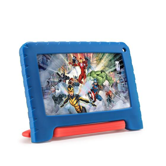 Imagem de Tablet Infantil Marvel Vingadores Tela 7" Wifi 64 GB Capa