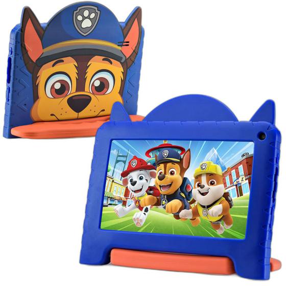 Imagem de Tablet Infantil Patrulha Canina 64GB Capa Controle Parental