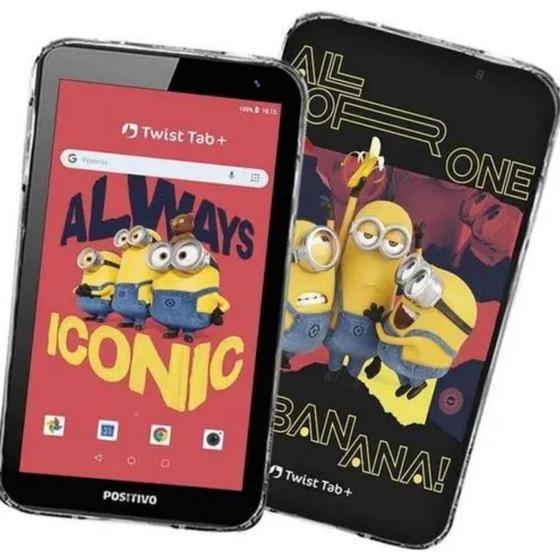 Imagem de Tablet Infantil Positivo Minions Twist Tab WiFi Tela 7 64GB2GB ram